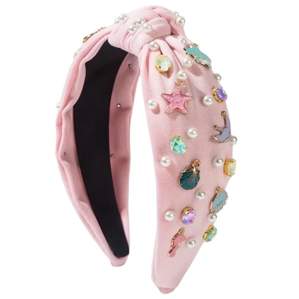 Pink Sea Embellished & Pearl Headband